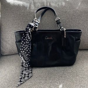 Coach black leather purse